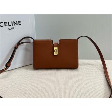 CELINE 16 STRAP POCHETTE in SUPPLE CALFSKIN Tan 2024
