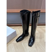 TOTEME black riding boots in brushed leather 2023