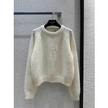 CELINE crew neck sweater WHITE 2023