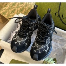 Gucci black GG mesh Women's Run sneakers 758088 2023