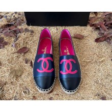 Chanel Lambskin Espadrilles G29762 NAVY Blue,BLACK, FUCHSIA 2023