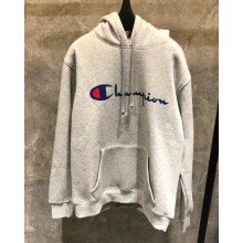 Champion Cotton Classic Hoodie Sweatshirt Grey 