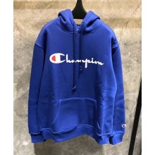 Champion Cotton Classic Hoodie Sweatshirt Blue