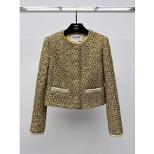 CHANEL GOLD TWEED JACKET 2023 FW