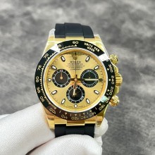 ROLEX DAYTONA WATCH 40MM gold with leather belt