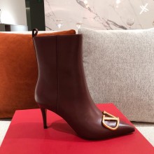valentino garavani 8cm heel boots burgundy 2020
