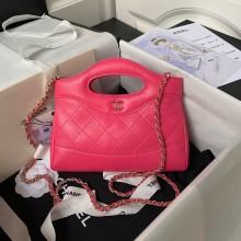 Chanel 31 nano Shopping Bag in Calfskin fuchsia 2024