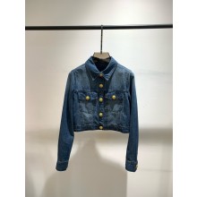 balmain navy blue denim jacket 2025