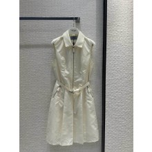 PRADA Faille midi-dress white 2024