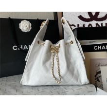 Chanel white 25 Small Handbag in Grained Calfskin & Gold-Tone Metal AS5293 2025