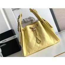 Chanel yellow 25 Small Handbag in Grained Calfskin & Gold-Tone Metal AS5293 2025