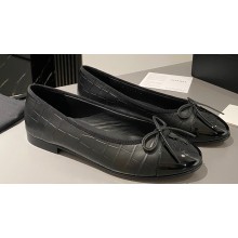 Chanel Calfskin & Patent Calfskin Ballet flats G02819 Black 2023