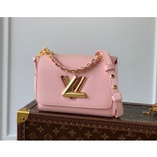 LOUIS VUITTON pink grained calfskin Twist PM BAG M20699 2022