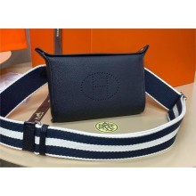 hermes videpoches bag in togo leather NAVY BLUE 2025(original quality+handmade)