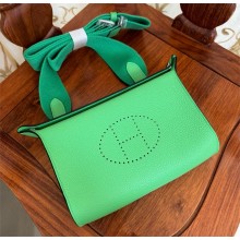 hermes videpoches bag in togo leather BAMBOO GREEN 2025(original quality+handmade)