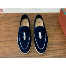 Loro Piana Women/Men Summer Charms Walk Suede leather Loafers 07
