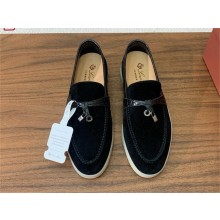 Loro Piana Women/Men Summer Charms Walk Suede leather Loafers 11