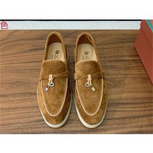 Loro Piana Women/Men Summer Charms Walk Suede leather Loafers 03