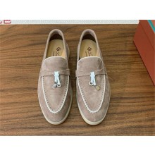 Loro Piana Women/Men Summer Charms Walk Suede leather Loafers 05