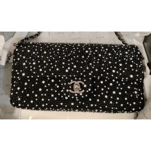 Chanel Strass, Crystal Pearls & Ruthenium-Finish Metal Evening Bag AS4268 2023