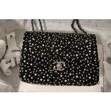 Chanel Strass, Crystal Pearls & Ruthenium-Finish Metal Small Evening Bag AS4268 2023