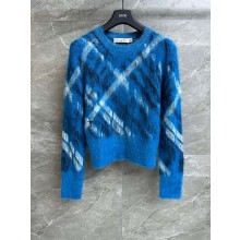 dior Blue Check'n'Dior Technical Mohair and Alpaca Knit 2023