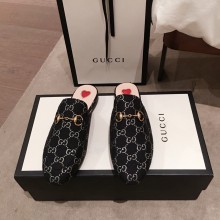Gucci Princetown GG lamé fabric Slippers black 2020