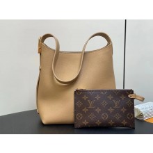 Louis Vuitton Grained calfskin Low Key Hobo PM Bag BEIGE 2024 