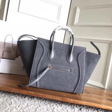 celine suede phantom luggage gray