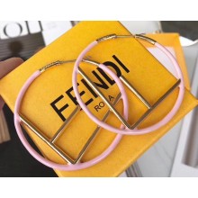 Fendi F Is Fendi Hoop Earrings Pink