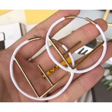 Fendi F Is Fendi Hoop Earrings White