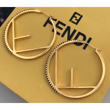 Fendi F Is Fendi Hoop Earrings Gold/Black