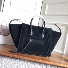 celine suede phantom luggage black