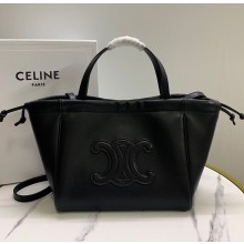 celine SMALL CABAS DRAWSTRING CUIR TRIOMPHE in Smooth Calfskin black 2023
