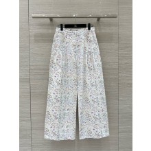 Chanel Ecru & Multicolor Printed  Washed Denim JEANS P78788 2024