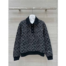chanel Black & White Glittered Cotton polo P78742 2024
