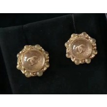 Chanel pearly earrings gold 89 2018