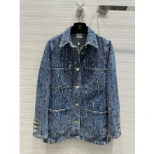 Chanel Denim JACKET Blue with sequins 2024 