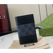 Gucci GG Supreme wallet 806151 Blue canvas and black leather 2024