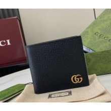 Gucci GG Marmont bi-fold card case wallet 428726 Black metal-free tanned leather 2024