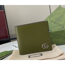 Gucci GG Marmont bi-fold card case wallet 428726 green leather 2024
