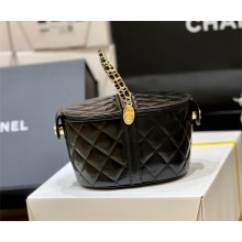 Chanel Quilted Lambskin Picnic Clutch Bag BLACK 2023(original quality)