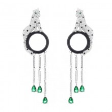 cartier panther earrings with fringe silver 2021