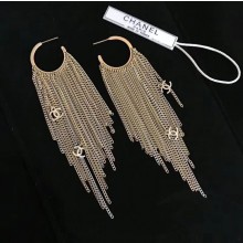 Chanel metal  tassel earrings gold/silver 2018