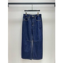 LOEWE Anagram barrel jeans in denim Indigo Blue 2024