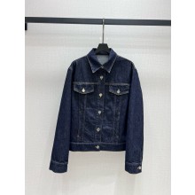 chanel DARK BLUE Washed Denim JACKET P78799 2024