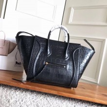 celine crocodile pattern phantom luggage black