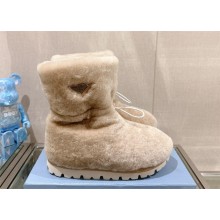 Prada Shearling booties 1U258N Ecru 2023