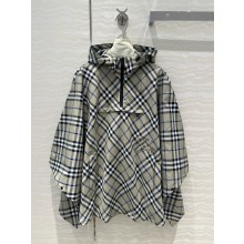 burberry check hooded poncho 02 2024 
