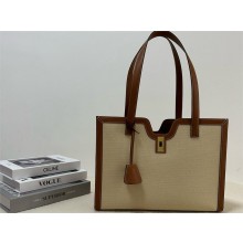 CELINE CABAS 16 bag in TEXTILE AND CALFSKIN 2024